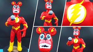 How to make The Flash mixed with Freddy Fazbear 🎪 Five Nights At Freddy Fusion Superhero Clay Figure