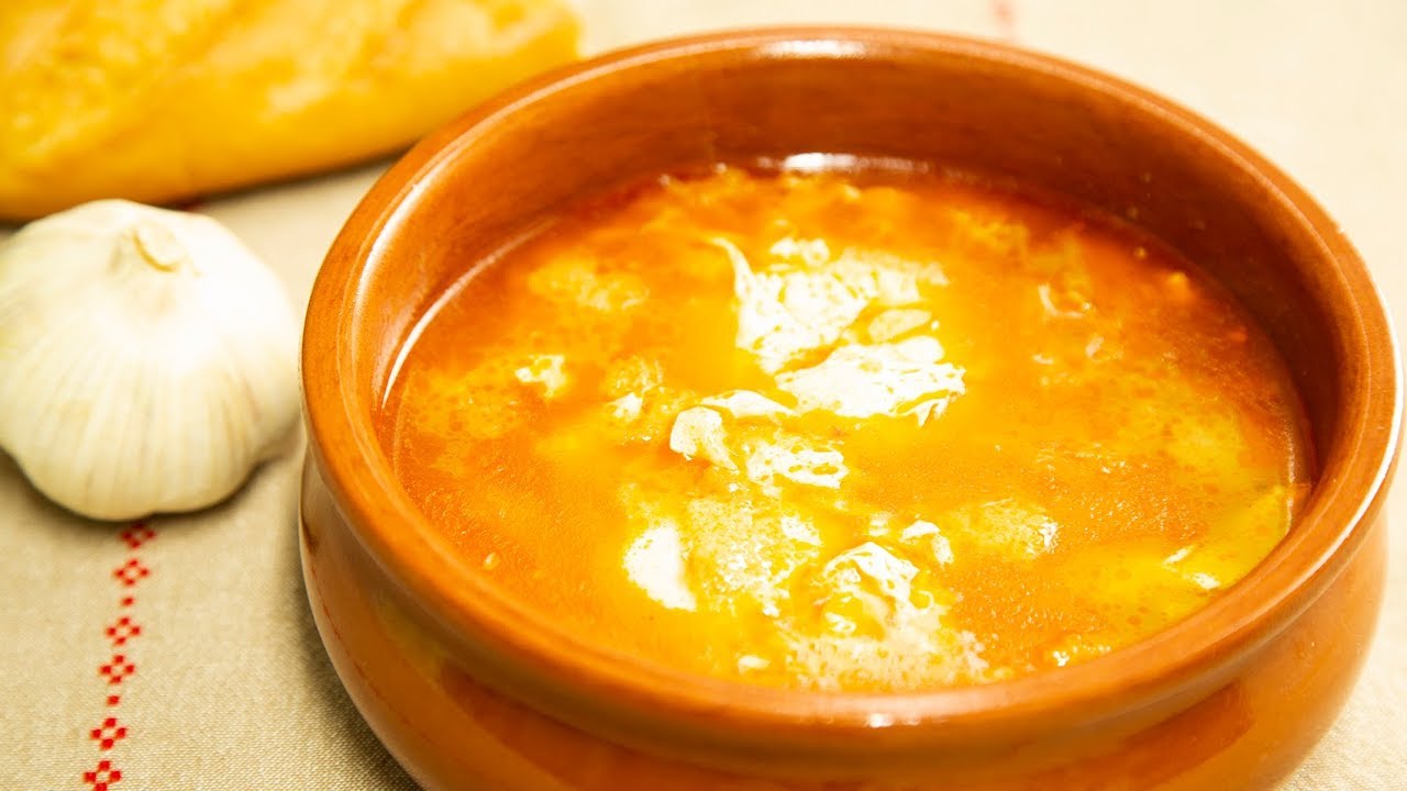 AUTÉNTICA SOPA DE AJO , SOPA CASTELLANA. Receta fácil.
