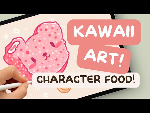Learn KAWAII Illustration Character Food Mash Up | Procreate Tutorial for Beginners