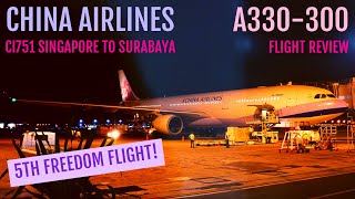 CHINA AIRLINES FLIGHT REVIEW | CI751 | SINGAPORE TO SURABAYA | A330-300