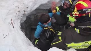 Watch Boy's Dramatic Rescue After He Was Buried In Hotel After Avalanche