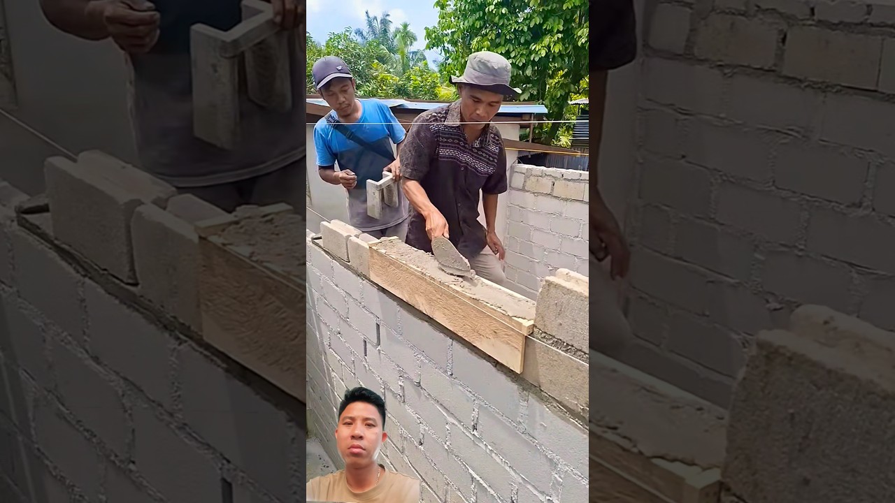 Tips for using bricklaying tools #construction #amazing #satisfying #building #diy #brick