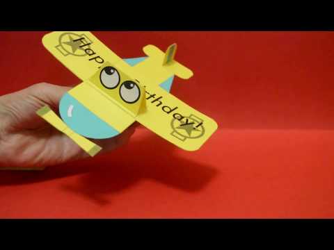 AJIN's Paper Toy "airplane birthday card"
