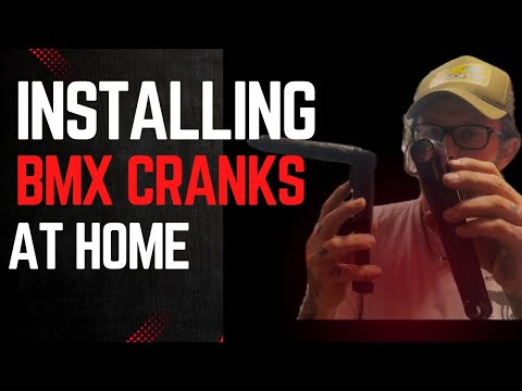 installing a bmx mid bottom bracket & bmx cranks DIY with powers bmx shop!!