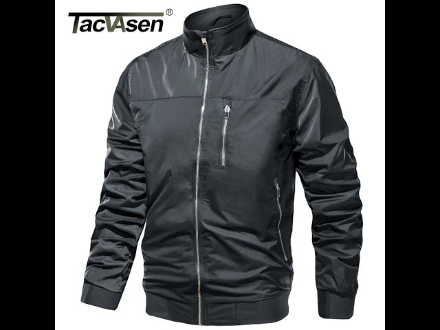 Vídeo relacionado con TACVASEN Chaqueta Casual de Verano para Hombres con Bolsillos Extra Grande Negro