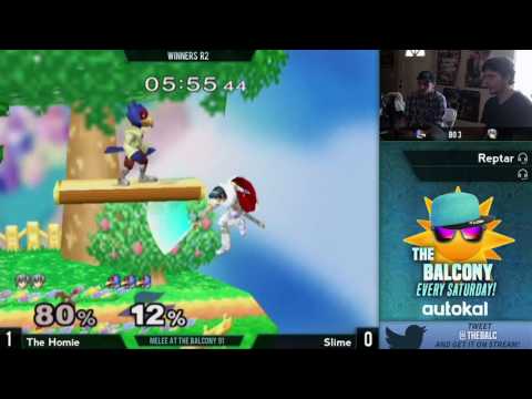 Melee @ the Balcony 91 - Winners R2 ft. The Homie (Marth) VS Slime (Falco)