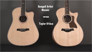 Video thumbnail for Seagull Artist Mosaic CW versus Taylor 814ce by Brickhouse Guitars