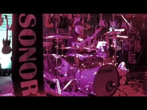 Chris Sutherland Drum Clinic Performance- Fredericton - 2018.  Murray Pulver