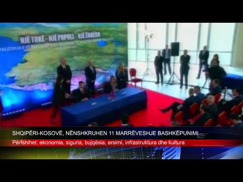 SHQIPËRI KOSOVË, NËNSHKRUHEN 11 MARRËVESHJE BASHKËPUNIMI. TEMA TV. 23 MARS 2015