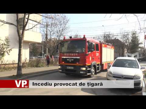 Incediu provocat de țigară