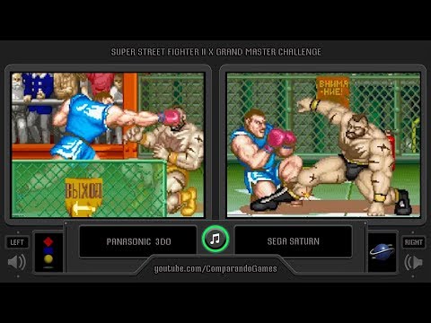 Super Street Fighter II X (3DO vs Sega Saturn) Side by Side Comparison