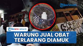 Detik-detik Warga di Brebes Amuk Warung yang Diduga Jual Obat Terlarang, Gerobak Digulingkan