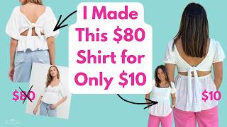 I Made This $80 Tie-Back Top for Only $12! New Sewing Pattern Coming Soon!