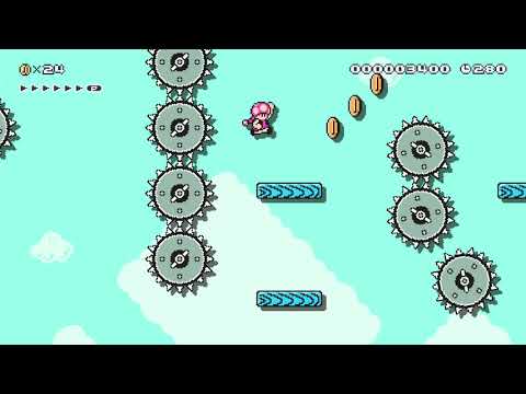▼ Jumping Skills above the sky ▲ by Davii ♪ - Super Mario Maker 2 - No Commentary 1bz