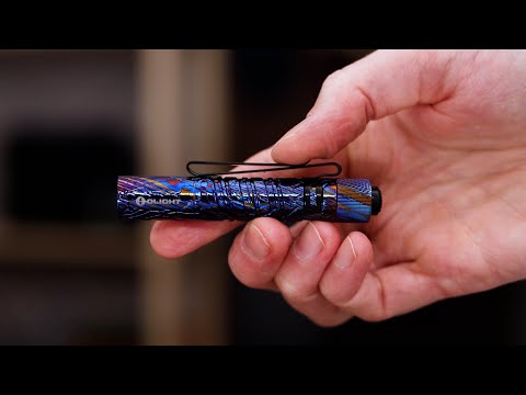 Olight i3T EOS LTD Titanium Damascus 180 Lumens AAA Slim Tail
