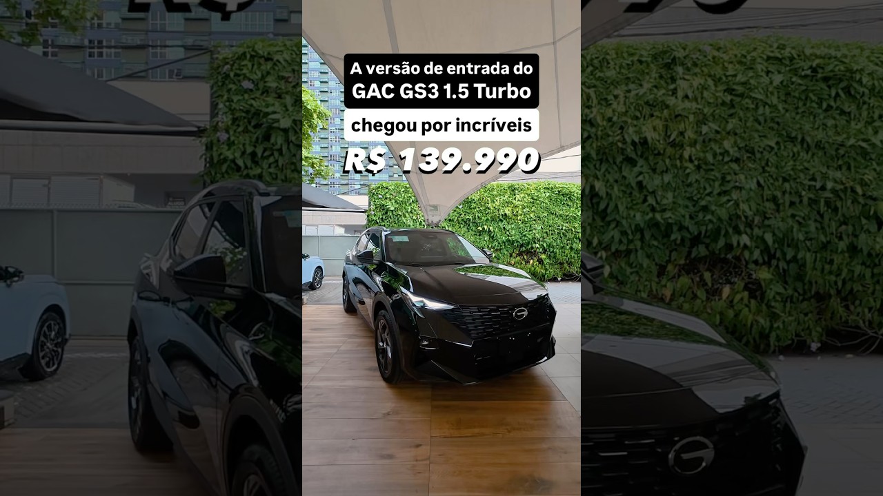 A versão de entrada do GAC GS3 1.5 Turbo chegou por incríveis R$ 139.990.