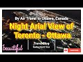 Travel To Ottawa Ontario Canada By Air Night Arial View Like Beautiful Jewels