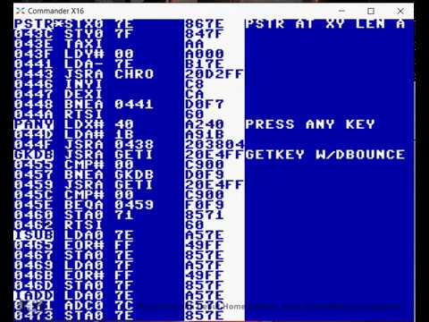 Commander X16 Assembly Language Editor v1.1