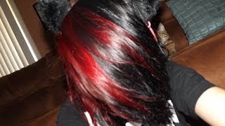 Dying my hair black and red