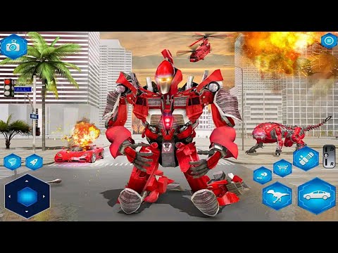 Dino Action Robot Transform Flying Car Game 21 - Android Gameplay
