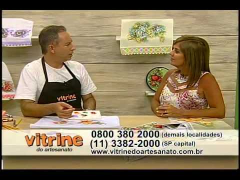 Pintura adesivada flores e maçãs com Luis Moreira - Vitrine do Artesanato na TV