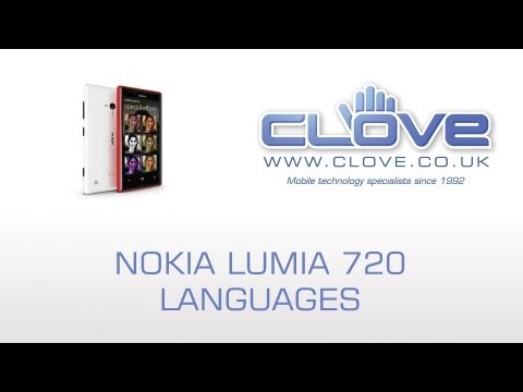 Nokia Lumia 720 Languages