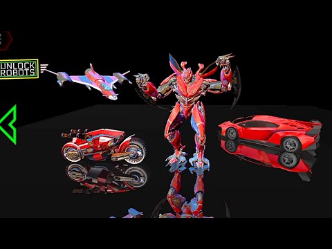 Grand Robot Bike Transform City Attack: Car Bike Transformers Game - Android Gameplay