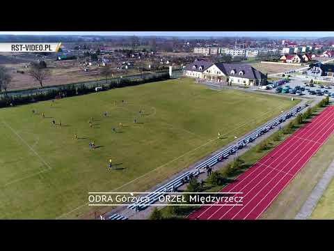 Fragment meczu Odry Górzyca - ujęcia z drona