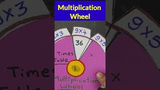 Multiplication wheel | math project #shorts #mathproject #easycrafts