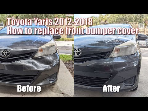 How to replace Toyota Yaris 2012-2018 - Front bumper cover.