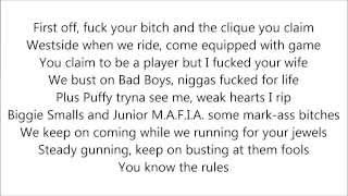 Tupac - Hit &#39;Em Up (Lyrics)