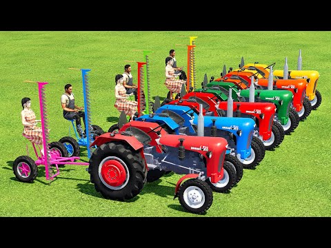 TRANSPORTING & CUTTING GRASS WITH URSUS MINI TRACTORS - Farming Simulator 22