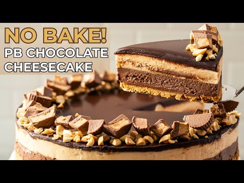 No Bake Peanut Butter Chocolate Cheesecake π« So Creamy & Irresistible!