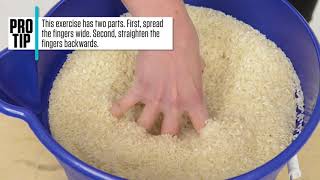 Rice Bucket Exercise for Climbers