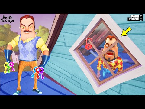 WiLSON DARK RIDDLE'I KAÇIRDI 😂 Dark Riddle VS Hello Neighbor