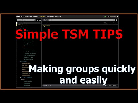 Simple TSM Tips - Making groups quickly and easily