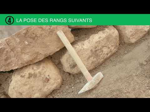 Tutoriel les bons gestes du maçon  : réaliser un mur en pierre maçonnée