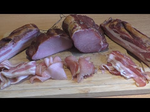 Speck und Schinken selbermachen Teil 3 " Heißräuchern" und Verkosten "203"