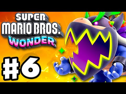 Super Mario Bros. Wonder - Gameplay Walkthrough Part 6 - Deep Magma Bog 100%