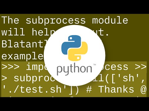 How To Call A Shell Script From Python Code