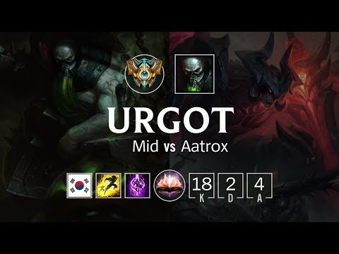 Urgot Mid vs Aatrox - KR Challenger Patch 8.19
