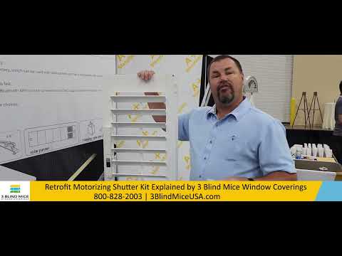 Part of a video titled Transform Your Shutters with Motorized Retrofits by 3 Blind Mice ...