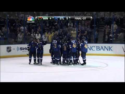 Vladimir Sobotka OT goal 27 Jan 2013 Minnesota Wild vs St. Louis Blues NHL Hockey