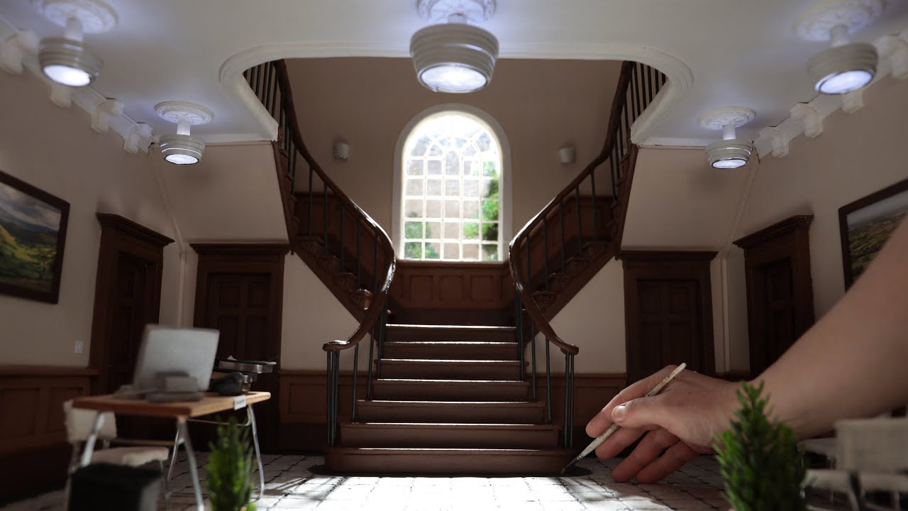How to make a miniature set with a grand staircase, from scratch