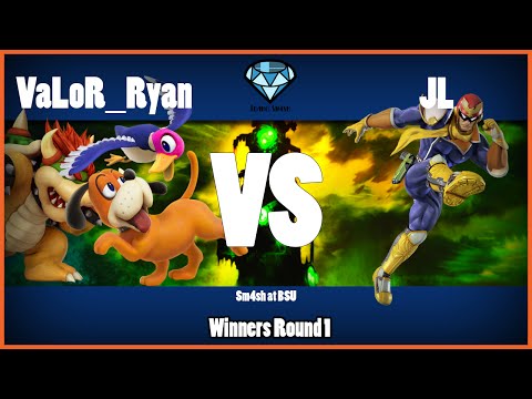 Sm4sh at BSU 4: VaLoR_Ryan (Duck Hunt, Bowser) vs. JL (Falcon) - Winners Round 1