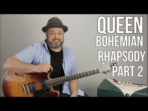 Queen Bohemian Rhapsody Guitar Lesson Part 2 - Guitar Solo Lesson