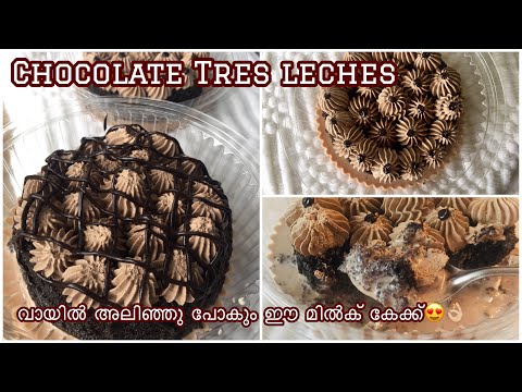 Chocolate Tres Leches|| 3 Milk Cake😍👌🏼 ഒരു പൊളി ഐറ്റം🤩