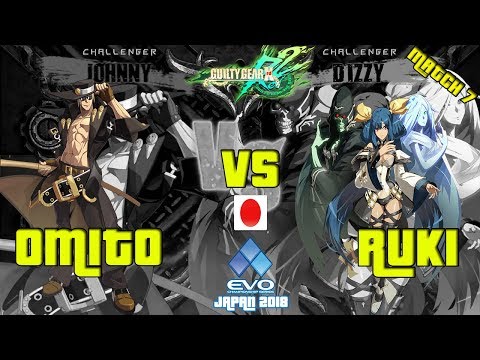 Evo Japan 2018 Guilty Gear Xrd REV 2 Match 7  OMITO VS RUKI Top 8 Brackets