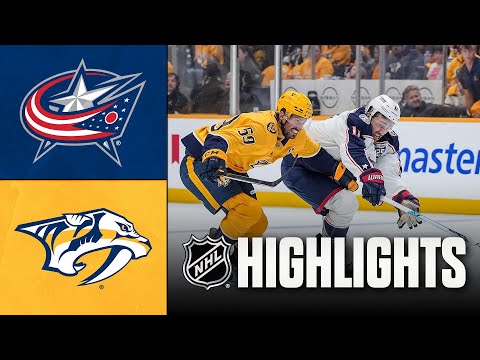 NHL Highlights | Blue Jackets vs. Predators | October 09, 2025