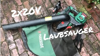 Parkside Akku Laubsauger cordless Leaf vacuum X20V Team PLSA40-Li C2